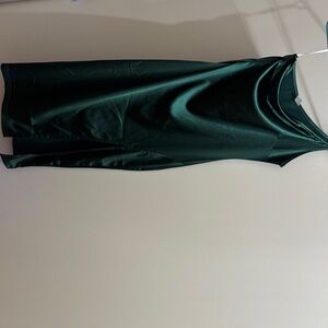 Elegant Dark Green Sleeveless Dress
